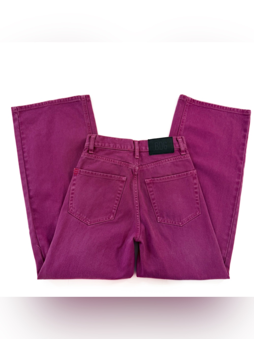 Urban Outfitters BDG Jeans Womens 24 Fuschia Purple High & Wide Ankle Crop - Picture 6 of 10